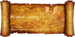Miskei Judit névjegykártya